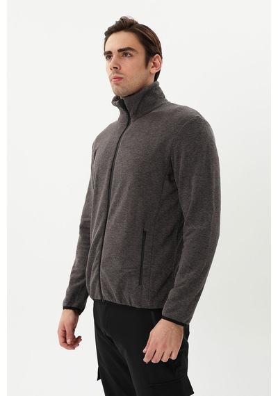 Exuma Erkek Tam Fermuarlı Polar 2112126 Grey