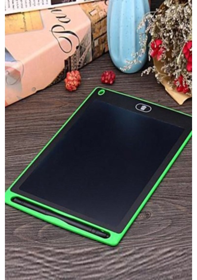 Writing Tablet Lcd 8.5 Inç Dijital Kalemli Çizim Yazı Tahtası Grafik Not Yazma Eğitim Tableti-yeşil