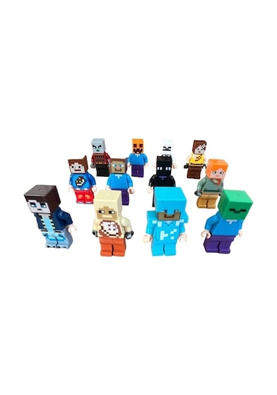 Minecraftt Oyuncak Figürleri 12 Figürlü Oyuncak Set Legoo Uyumlu 23 Parça Minecraft