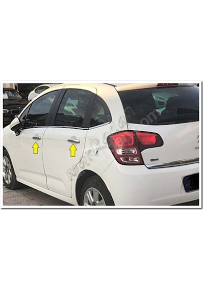 Markadan Citroen C3 Krom Kapı Kolu 2009-2016 4 Kapı Paslanmaz Çel