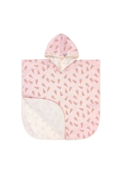 Lassig Uv Korumalı Plaj Çocuk Panço Ice Cream Pale Pink Pembe