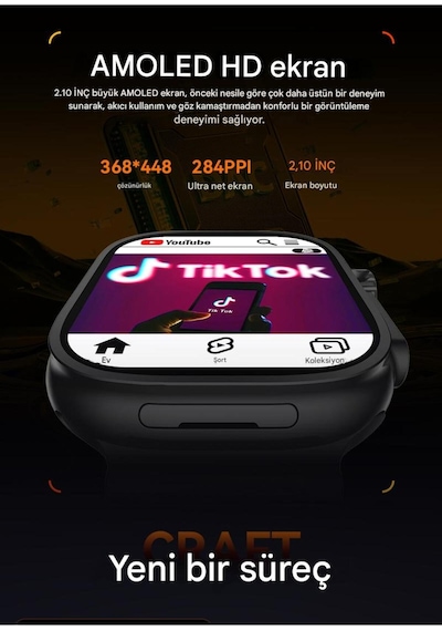 Hw Ultra 3 Call 5g Android Amoled Ekran Gps, Nfc, Kamera Yapay Zeka Destekli Akıllı Saat Btk Kayıt