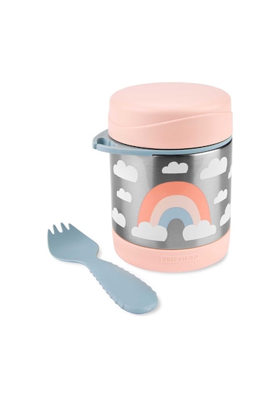 Skip Hop Zoo Paslanmaz Çelik Termos 325ml Gökkuşağı Pembe