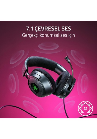 Kraken V4 X - Kablolu Pc Oyun Kulaklığı Triforce 40mm Sürücüler, Geri Çekilebilir Kardioid Mikrofon, 7.1 Surround Ses, Chroma Rgb, Pc İçin - Usb-c Üzerinden Konsol Ve Telefonlar Siyah Kraken V4 X - Kablolu Pc Oyun Kulaklığı Triforce 40mm Sürücüler, Geri Çekilebilir Kardioid Mikrofon, 7.1 Surround Ses, Chroma Rgb, Pc İçin - Usb-c Üzerinden Konsol Ve Telefonlar Siyah