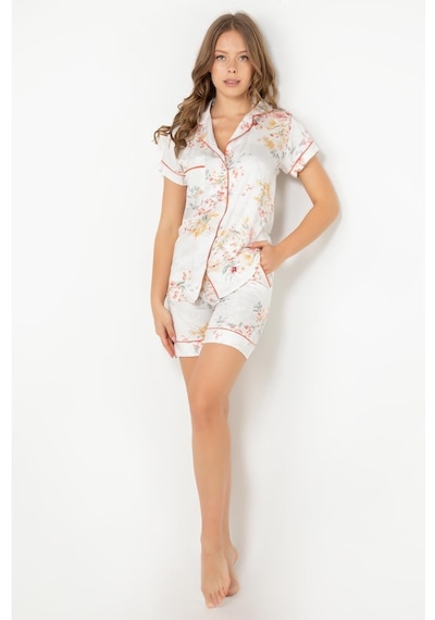 Doremi Blossom Kısa Kollu Şortlu Pijama Takımı Çok Renkli