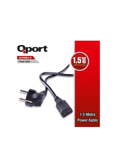 Qport Q-pow1.5 1.5 Metre Pc Power Kablosu
