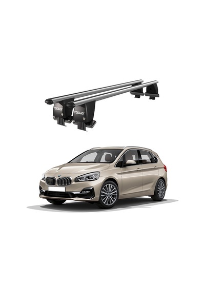 Royal Bmw 2 Serisi F45 2014 Ve Sonrası Uyumlu Gri Kilitli Ara Atkı Port Bagaj Tavan Barı