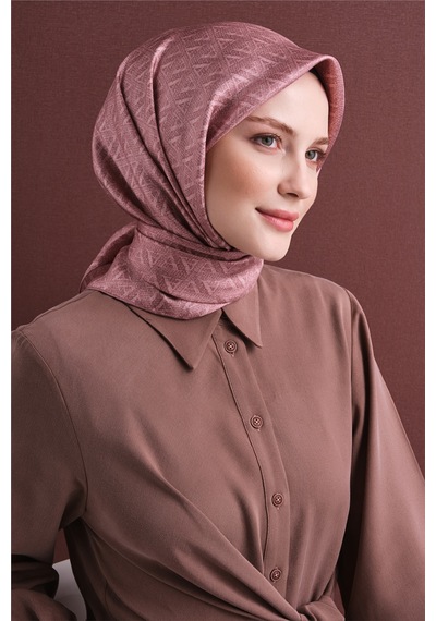 Armine Sura İpek Eşarp 2026-2027 - Sonbahar Kış-asm9625 Pudra