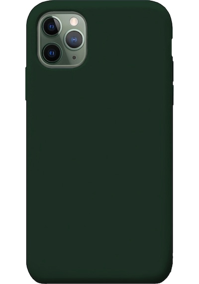 Apple Uyumlu iPhone 11 Pro Kılıf Nano Lansman Silikon Arka Kapak Koyu Yeşil