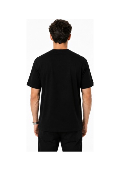 Tommy Life Erkek Siyah Bisiklet Yaka Tişört 88445