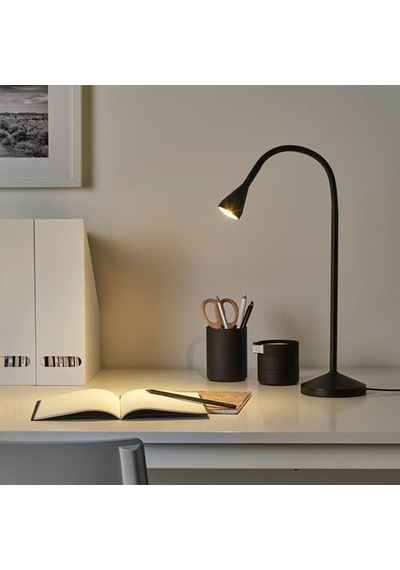 LED'li Çalışma Lambası, Siyah Renk 1.9 W Çalışma Masa Lambası Dekorasyon