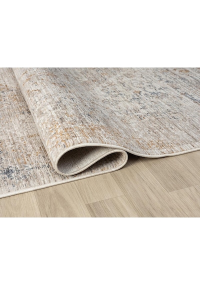 Mariesse Home Vintage Eskitme Desenli Makine Dokuma Salon Oturma Odası Halısı 10205 Bej