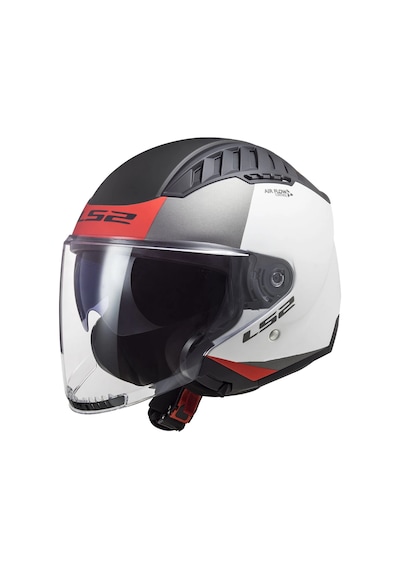 Ls2 Copter 2 Urbane Mat Beyaz-kırmızı Kask Beyaz-kırmızı