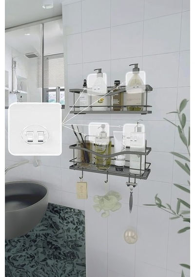 10 Adet 7x7cm Yedek Süper Güçlü Yapışkanlı Askı, 20kg Banyo - Mutfak Raf Tutucu Sticker, Delmesiz Şe Diğer