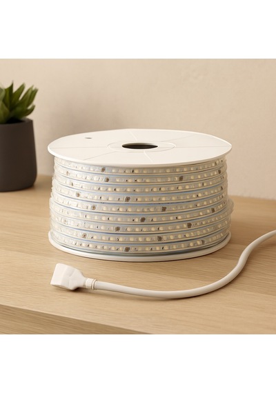 100m 220v Dış Mekan Led Şerit 6500k Beyaz 120 Led/m Diğer