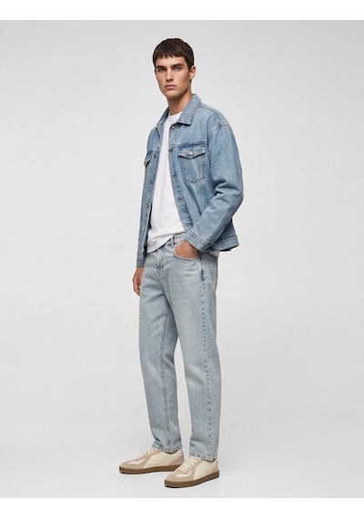 Koton Normal Bel Pamuklu Vintage Straight Jean Pantolon Açık İndigo 6sam40046nd