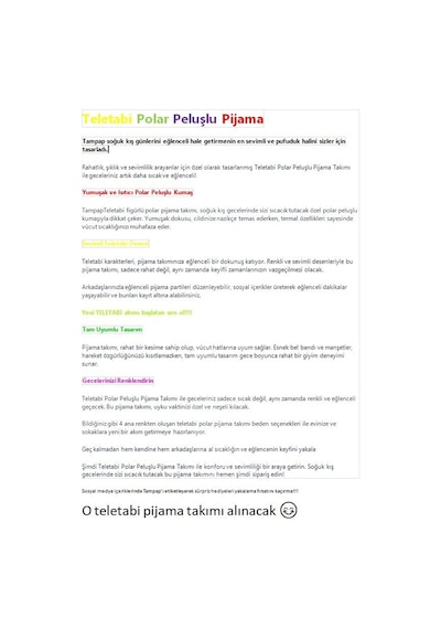 Tampap Fermuarlı Teletabi Model Polar Kadın Tulum Şapkalı - Yeşil