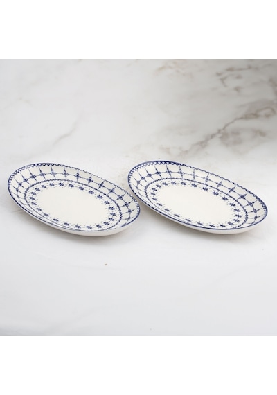 Güral Elıps 2 Parça 25 Cm Bone Kayık Tabak - 1614