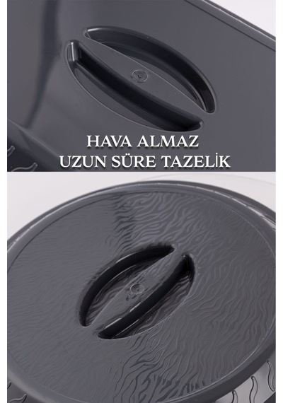 Dikdörtgen Borcam Kapak Bpa Sız, Gri Ve Taşımaya Uygun Gri