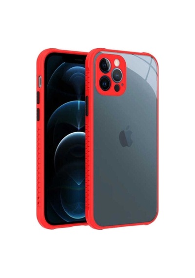 Apple Uyumlu iPhone 12 Pro Kılıf Zore Kaff Kapak Kırmızı