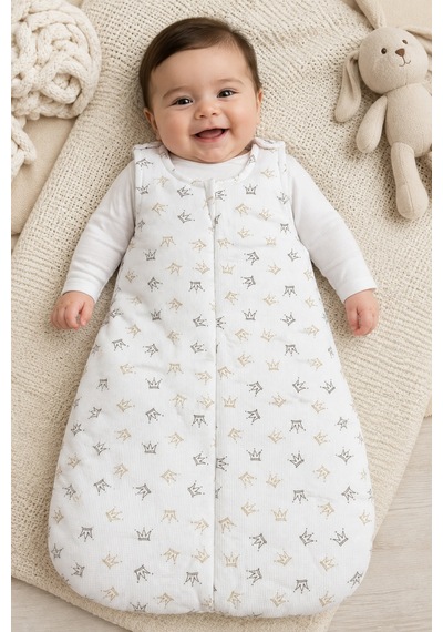 Babyhola Elyaflı 2.5 Tog Askıdan Çıtçıtlı Bebek Torba Uyku Tulumu 2712 Kahverengi
