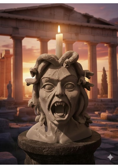 Lamba/dekoratif/büst 3d Baskı Medusa'nın Çığlığı