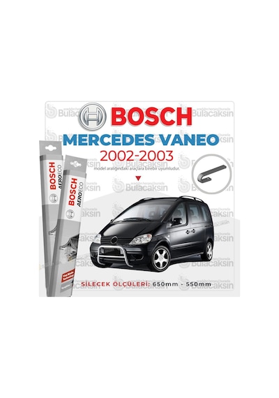 Mercedes Vaneo Muz Silecek Takımı 2002-2003 Bosch Aeroeco N11.4534