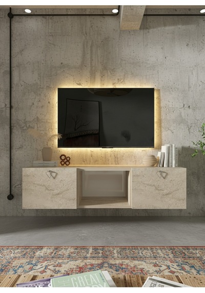 Resital Tv Ünitesi S1239-6 Traverten Traverten