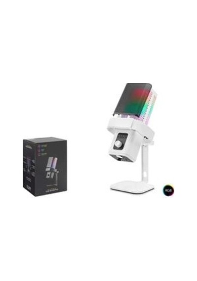 Hadron M6w Gaming Rgb Masaüstü Mikrofon Type-c 192khz 24bit Beyaz Kdo