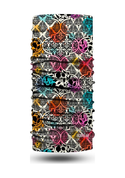 Bobrear Renkli Osmanlı Desenli Çok Amaçlı Buff Bandana Boyunluk Maske -