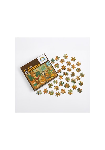 Çalışkan Sınıf Mini Puzzle 40 Parça 3-7 Yaş Eğitici Çocuk Puzzle Yapboz