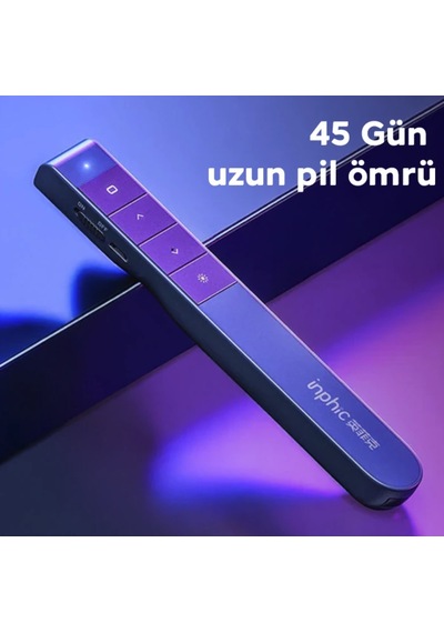 Sunum Kalemi Lazerli Uzaktan Kumanda Sunum Kalemi 45 Gün Şarj Süresi Tüm Sistemler İle Uyumlu