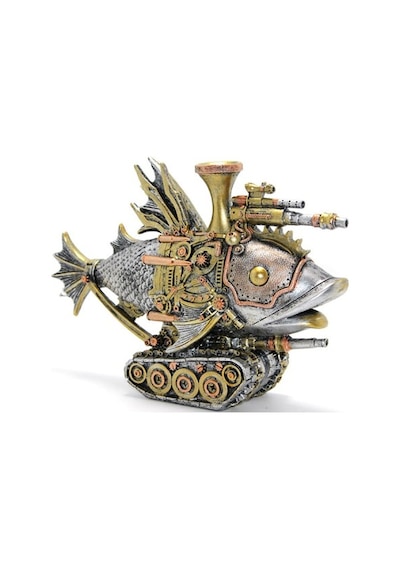Steampunk Polyester Tasarım Balık Figürü