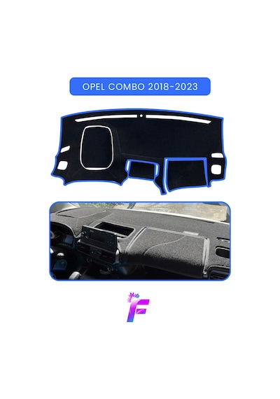 Opel Combo 2018-2023 Uyumlu Torpido Örtüsü Çatlama Ve Isıya Karşı Tam Koruma Oto Aksesuar T29 Torpido Halısı