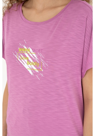 U.S. Polo Assn.  Kadın Pembe Bisiklet Yaka Tişört 50284355-VR037