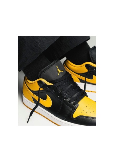 Nike Air Jordan 1 Low Yellow Ochre Spor Ayakkabı Siyah Siyah