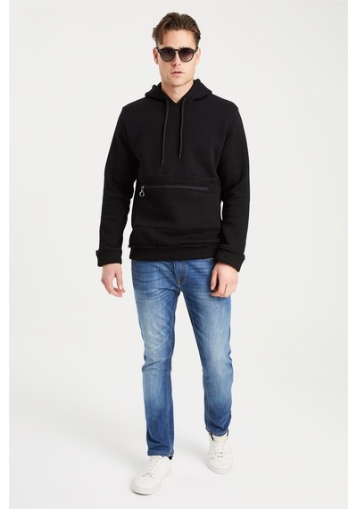 1043 Dewberry Erkek Sweatshırt-siyah Siyah