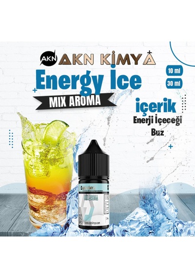 Akn Kimya Energy İce Mix Aroma Enerji İçeceği Buz Gıda Aroması 10 Ml