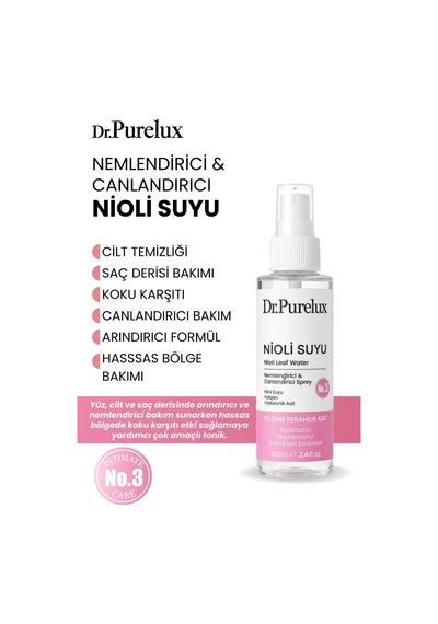 Nioli Suyu İntim Genital Koku Önleyici+yatıştırıcı+hyaluronik Asit & Kolajen Tonik Mist