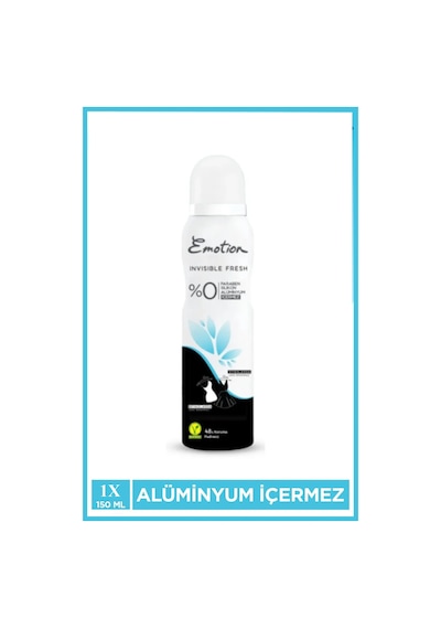 Emotion Invisible Fresh Black & White Kadın Deodorant 150ml Vegan, Leke Bırakmaz