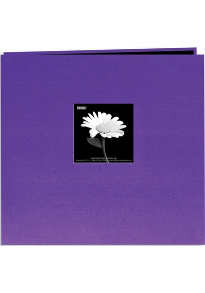 Pioneer Book Cloth Cover Post Bound Album 12"x12"-grape Purple