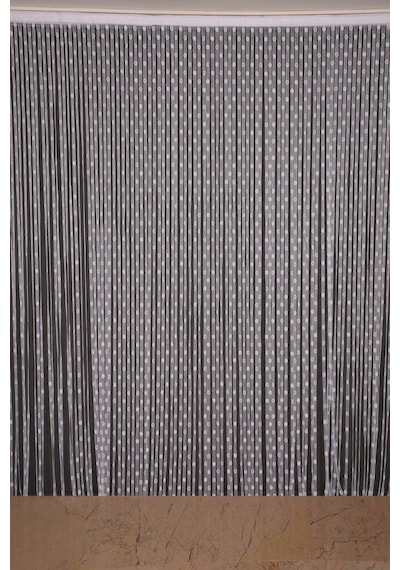 Küçük Puanlı Model Beyaz Renk Hazır Ip Perde 300x270 Cm