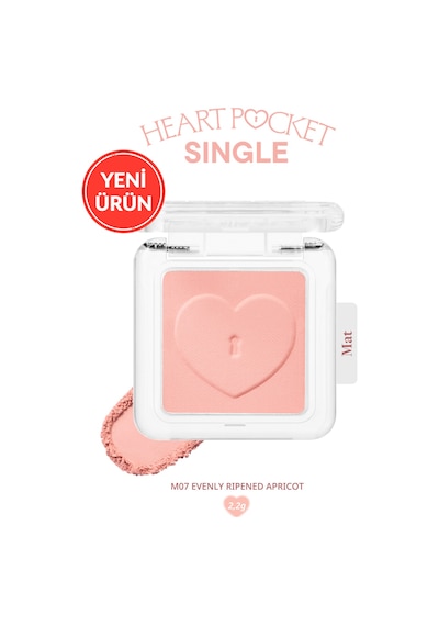 Peripera Heart Pocket Single M07 Evenly Ripened Apricot