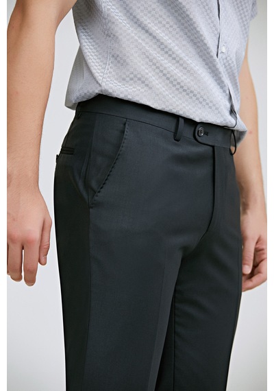 D's Damat Ds Damat Regular Fit Siyah Düz Travel Kumaş Pantolon 5he03ob35320m 001