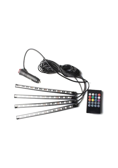 Mega Oto Market Ayak Altı Led 12 Ledli Lamba Sese Duyarlı Led Müziğe Duyarlı Led Çok Renkli
