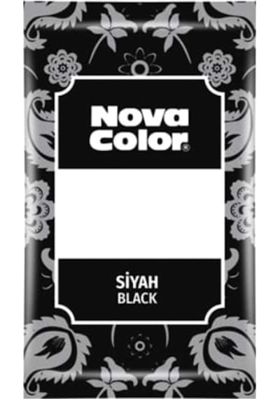 Nova Color Toz Kumaş Boyası Siyah - 4 Adet Ve 1 Adet Sabitleyici Siyah