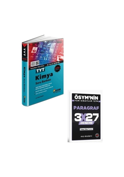 2027 Aydın 2027 Tyt Kimya Konu Özetli Soru Bankası+ Evp Akademi Paragraf