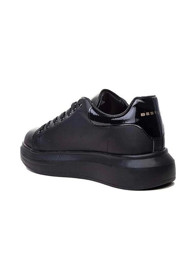 Best Of 150-24 Deri Trend Sneaker Ayakkabı 36-40 Siyah