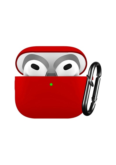 Airpods 3 Lansman Silikon Kılıf Kırmızı