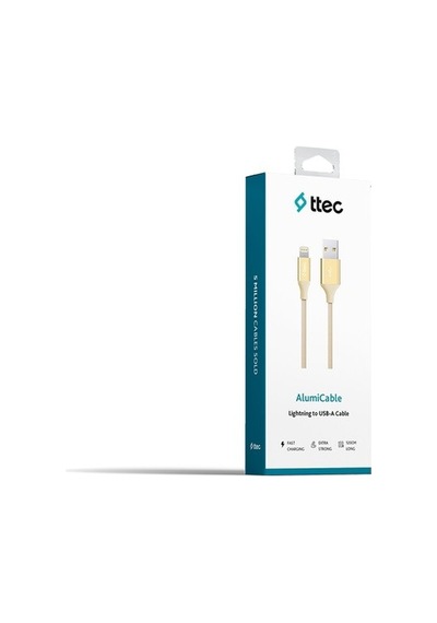 Ttec Alumicable Lightning İle Uyumlu Kablo Altın 1.2m - 2dk16a 1 Adet